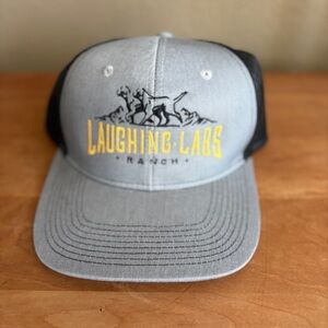 Laughing Labs Ranch Trucker Unisex Adjusable Black & Gray Hat. For the Lab Lover